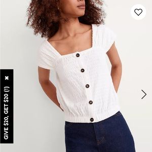 Madewell cream crop top